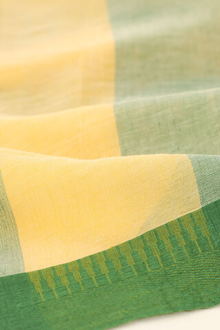 Light Yellow Pure Cotton Woven Bengali Saree thumbnail image number null