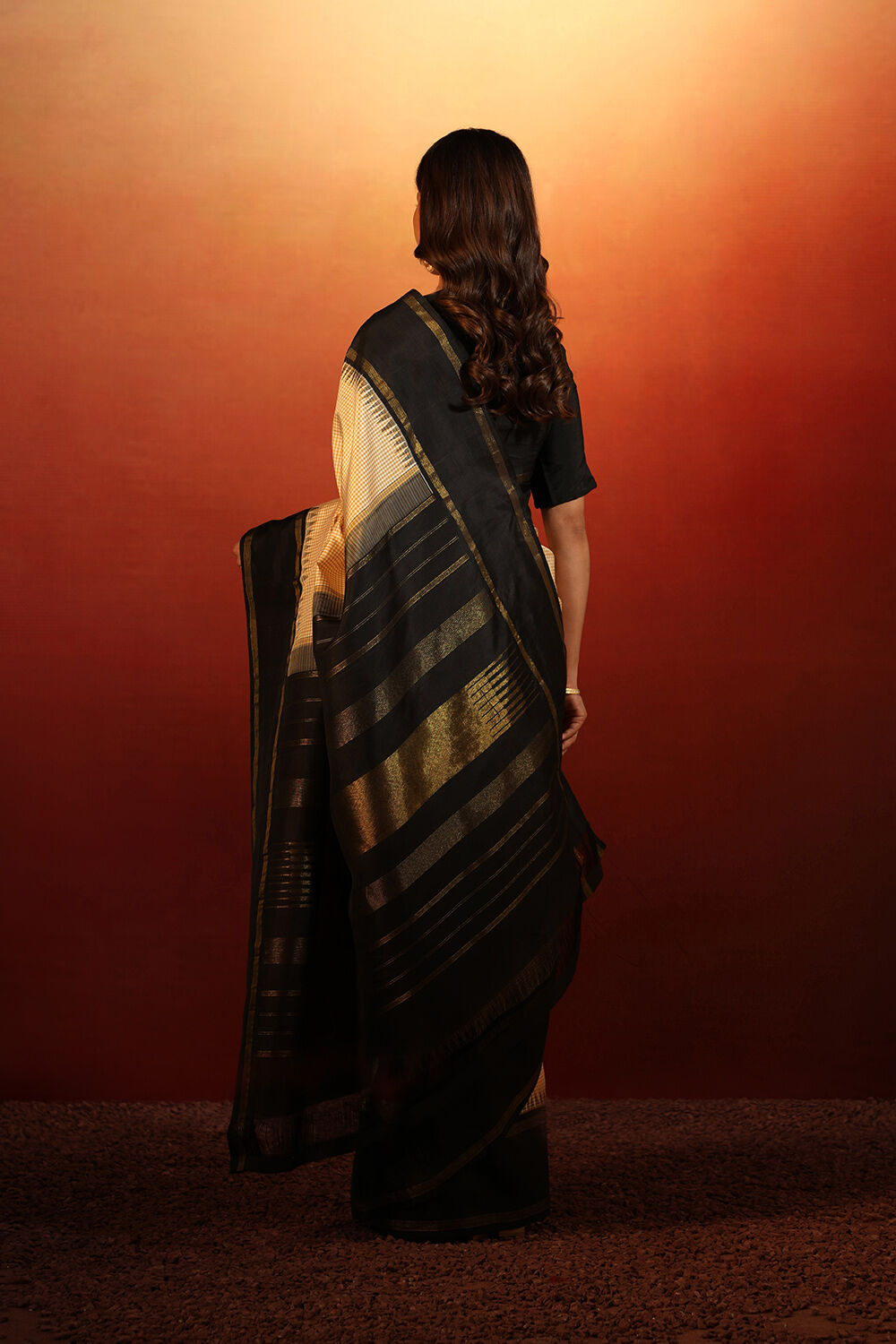 Yellow Woven Pure Silk Kanjivaram Saree image number null