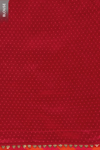 Red Viscose Organza Gota Patti Embroidered Saree thumbnail image number null