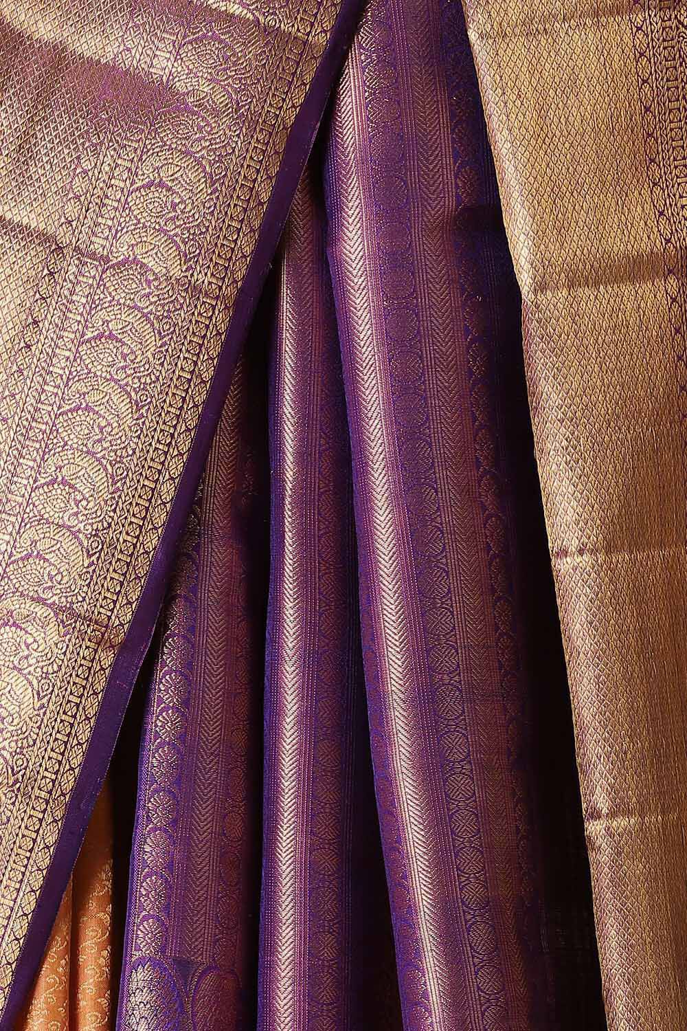Orange Pure Silk Kanjivaram Saree image number null