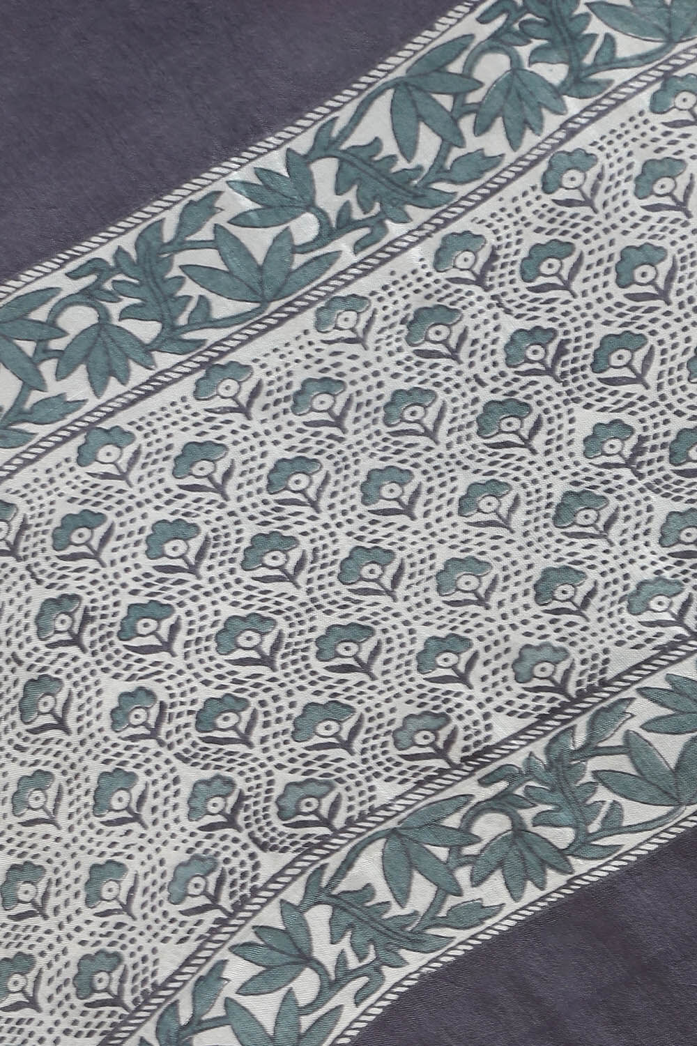 Grey Pure Silk Printed Saree image number null