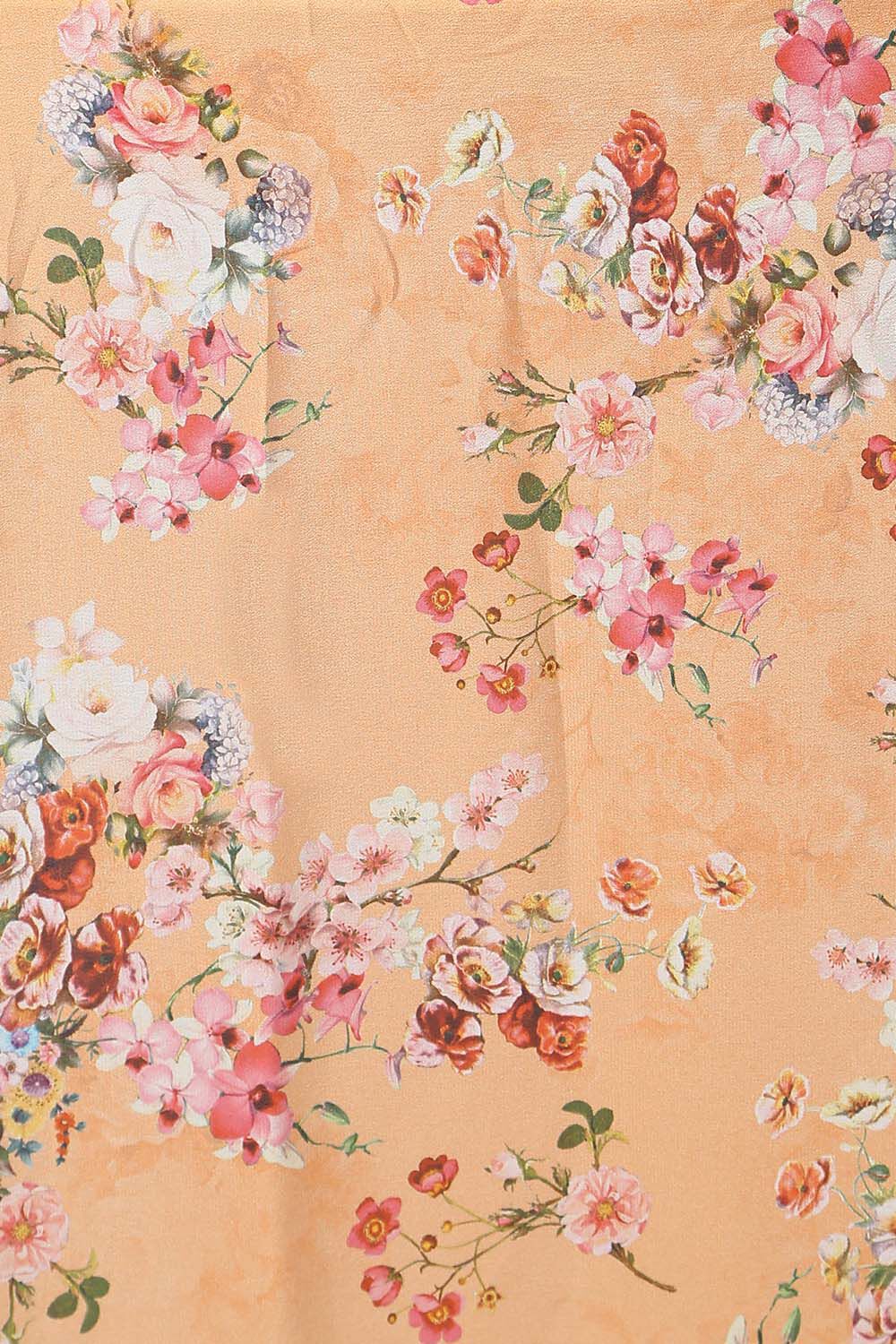 Light Orange Viscose Chiffon Digital Printed Saree image number null