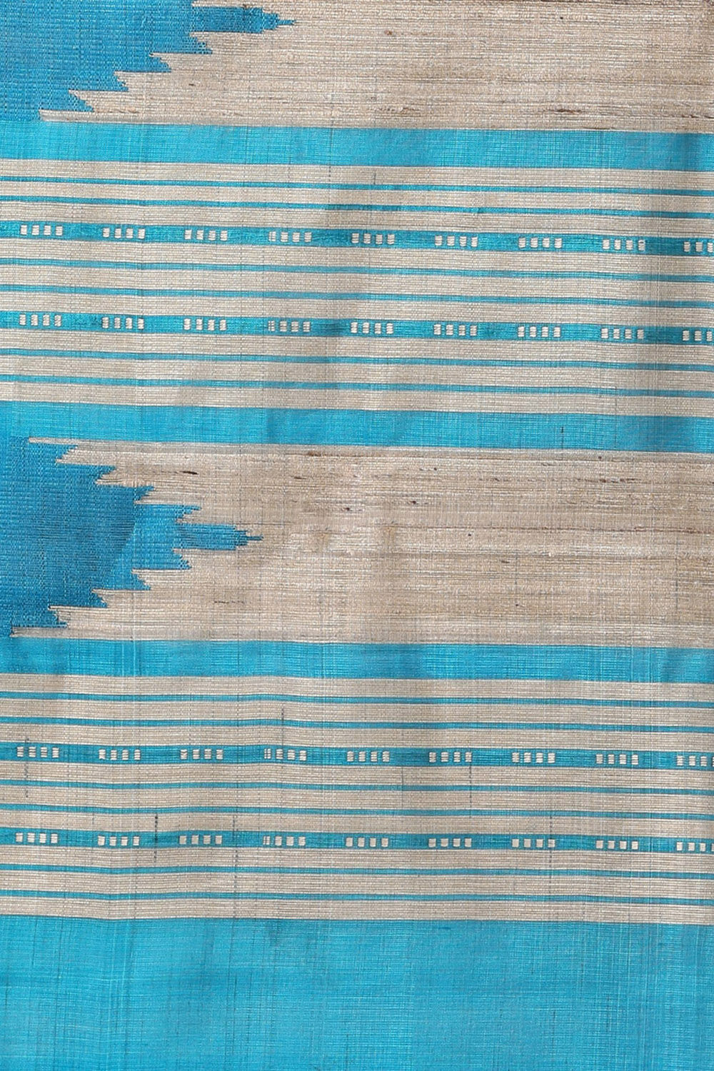Blue Pure Silk Tussar Woven Saree image number null