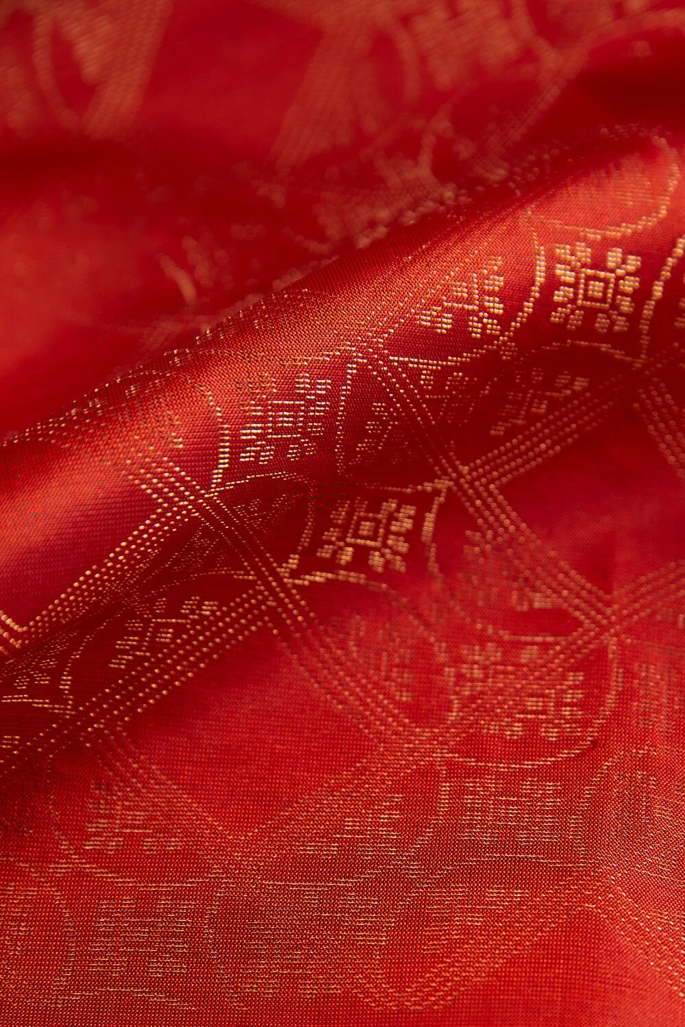 Red Woven Soft Silk Saree image number null