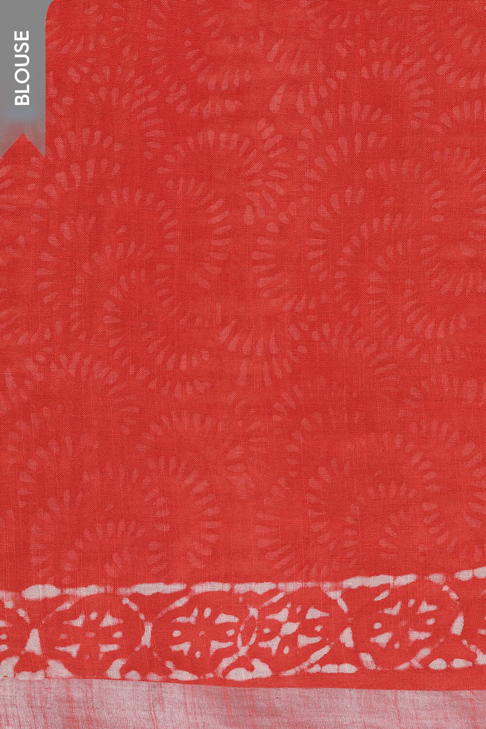 Red Cotton Viscose Rajasthan Block Printed Saree image number null