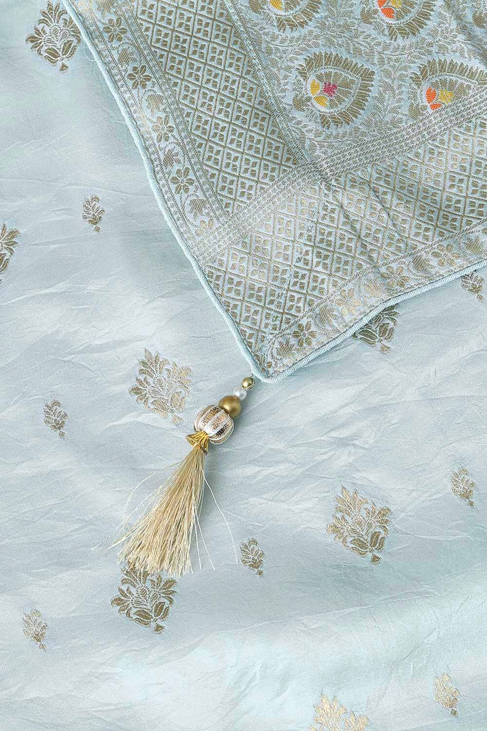 Light Blue Viscose Luxe Woven Saree image number null