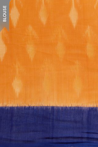 Orange Pochampalli Pure Cotton Ikat Saree thumbnail image number null