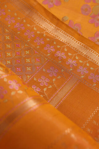 Brown Kanjivaram Tissue Silk Saree thumbnail image number null