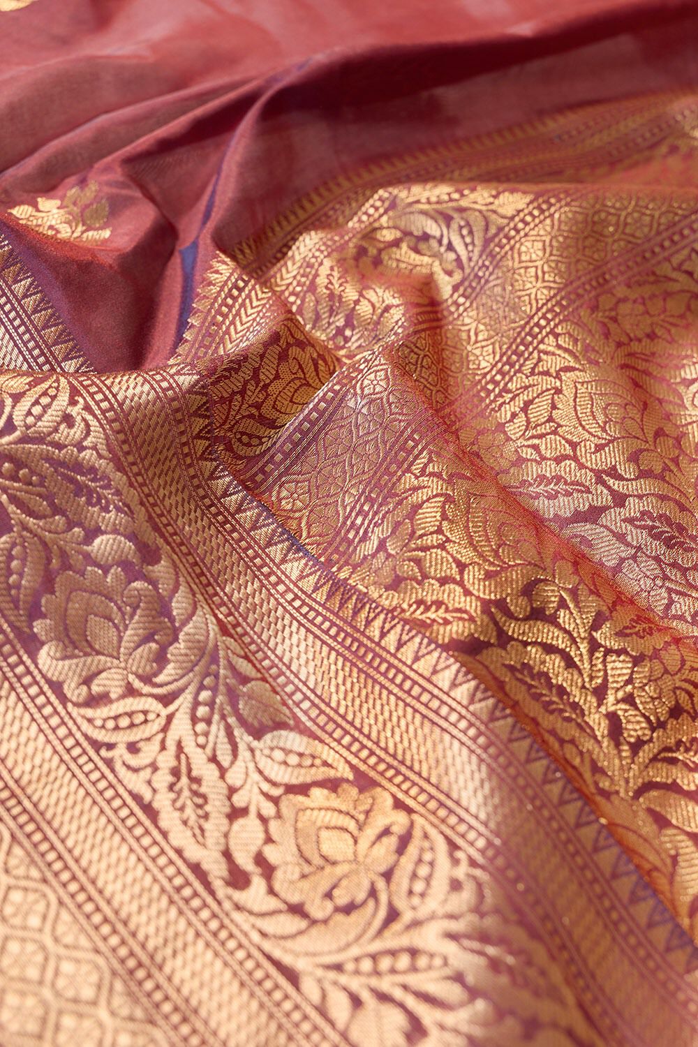 Dark Blue Banarasi Inspired Design Silk Viscose Kadwa Saree image number null