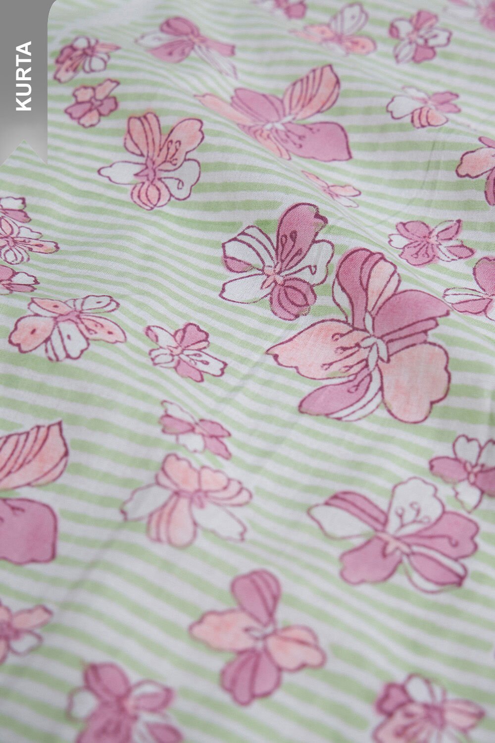 Light Green Pure Cotton Printed Sanganeri Suit Set image number null