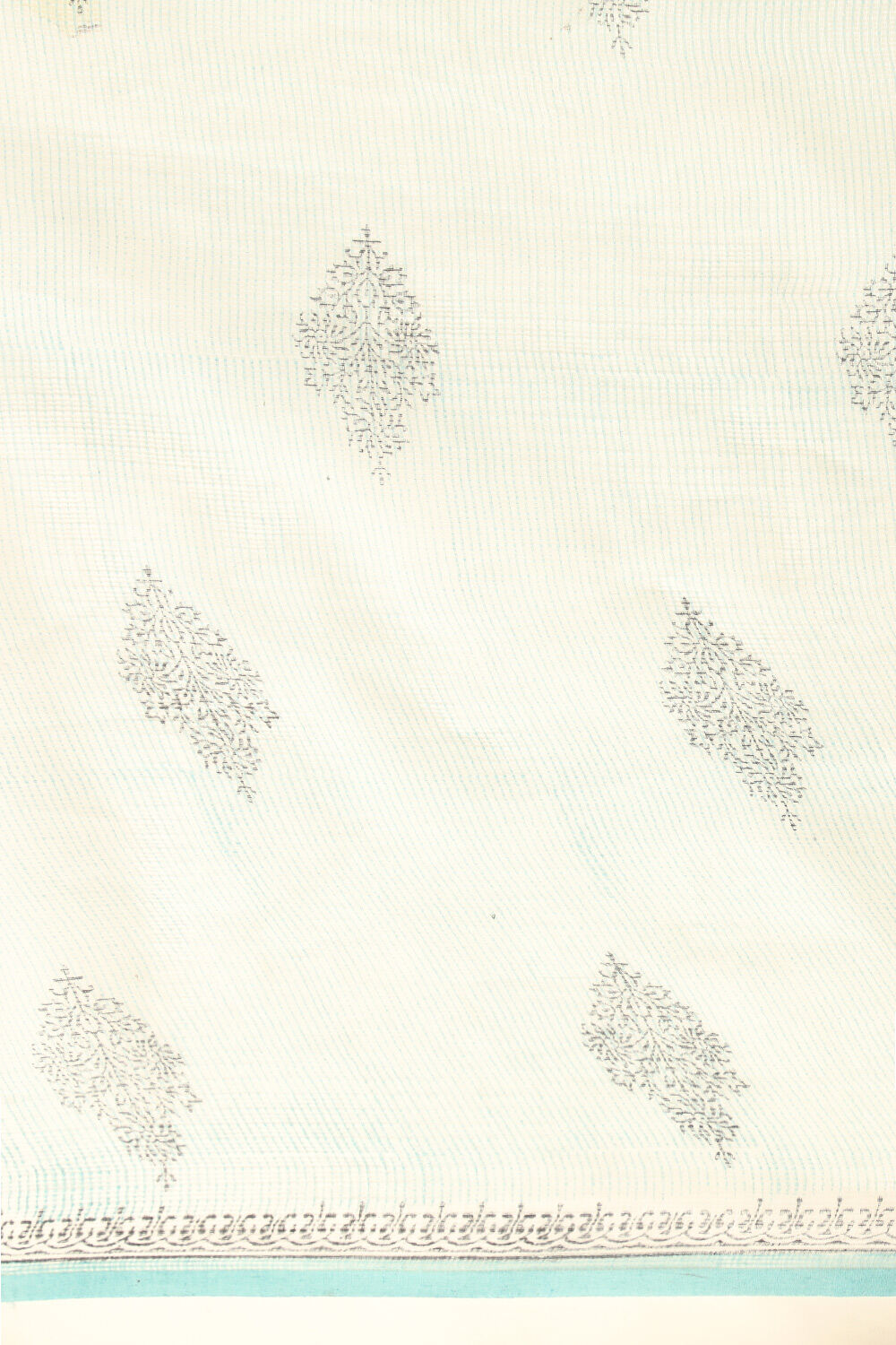 Blue Pure Cotton Kota Bagru Block Printed Saree image number null