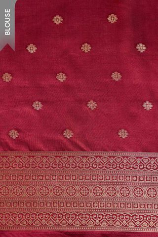 Dark Red Woven Pure Viscose Saree thumbnail image number null