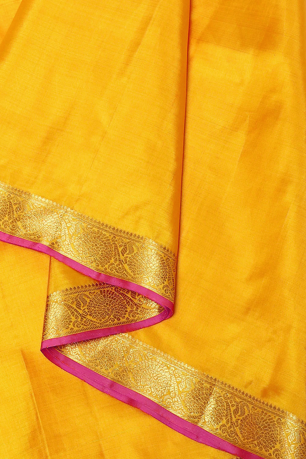 Yellow Pure Silk Kanjivaram Saree image number null