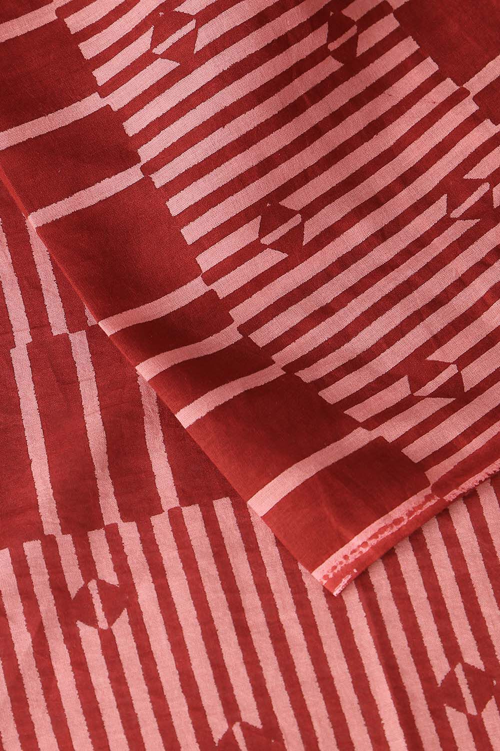 Pink Pure Cotton Printed Saree image number null