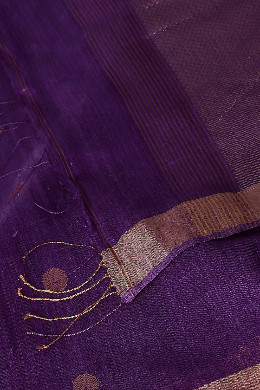 Violet Pure Silk Vanya Bengal Saree image number null