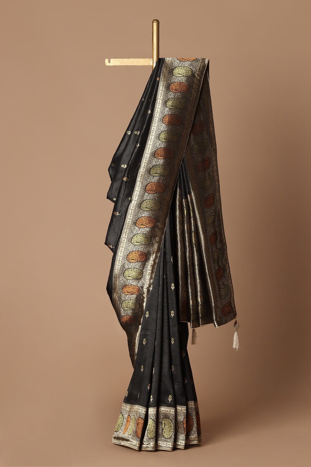 Black Luxe Woven Saree image number null
