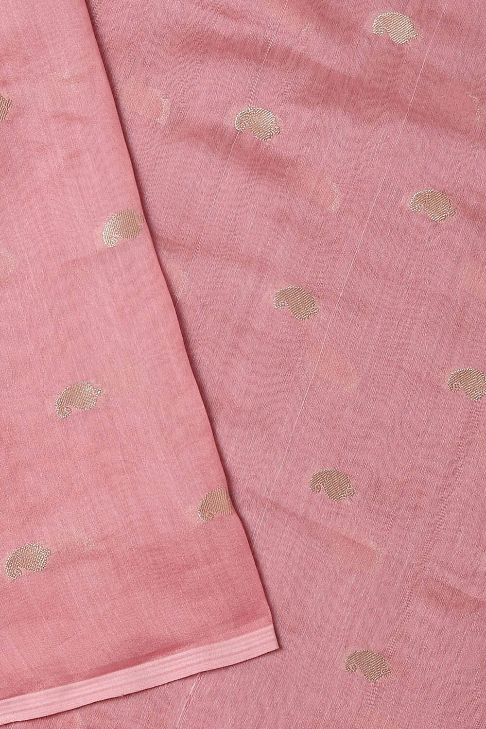 Light Pink Silk Cotton Embroidered Unstitched Suit Set image number null