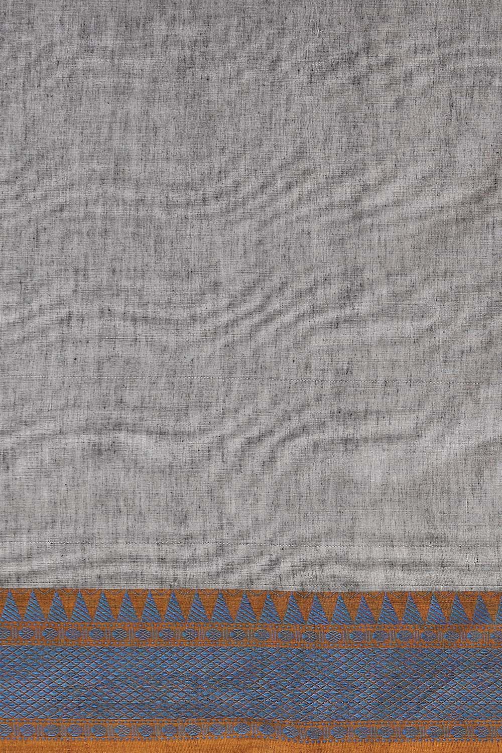Grey Pure Cotton Bengal Saree image number null
