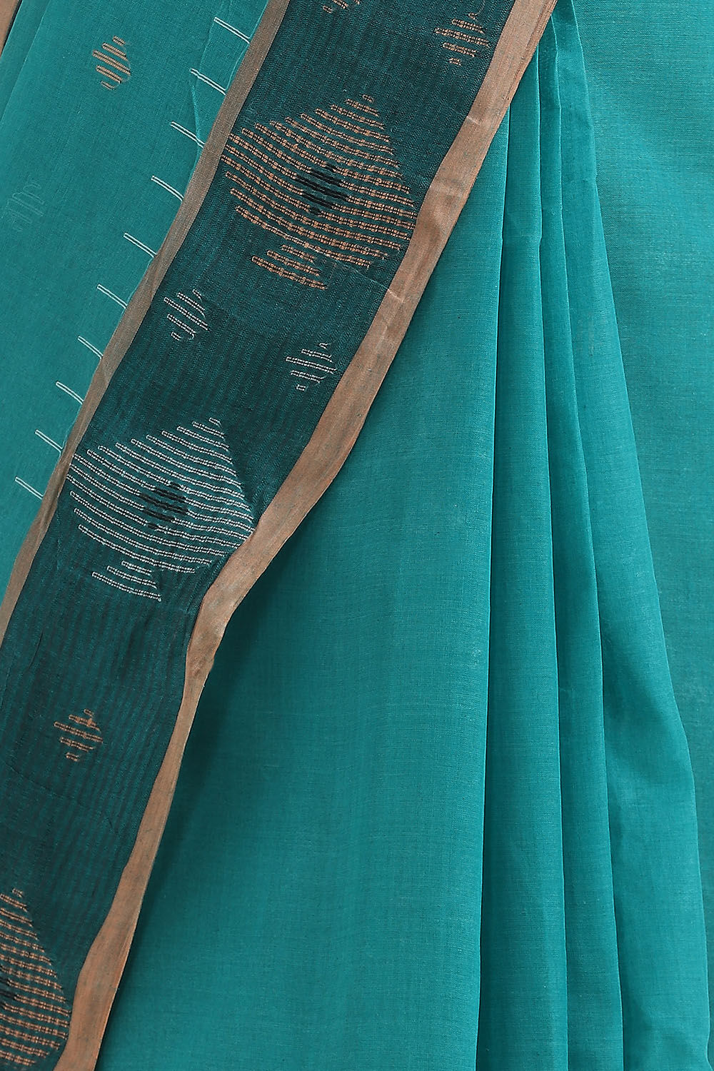 Light Green Pure Cotton Bengal Saree image number null