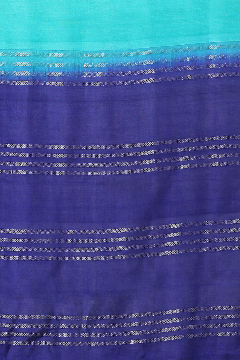 Blue Pure Silk Tencel South Saree image number null