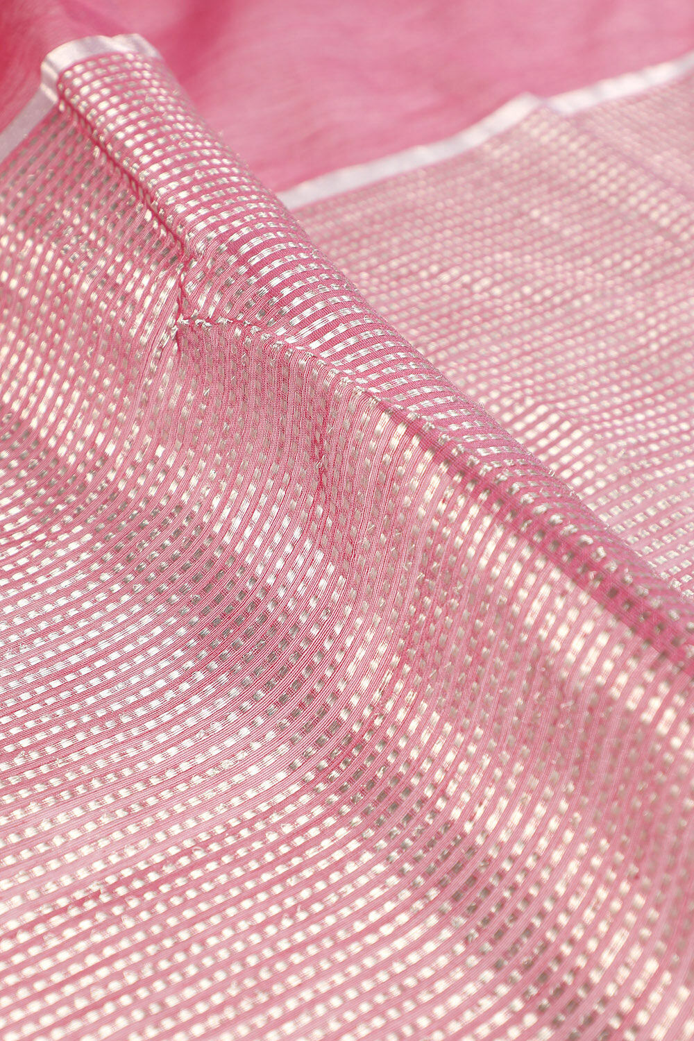 Purple Chanderi Pure Silk Cotton Woven Saree image number null