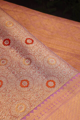 Pink Kanjivaram Tissue Silk Saree thumbnail image number null