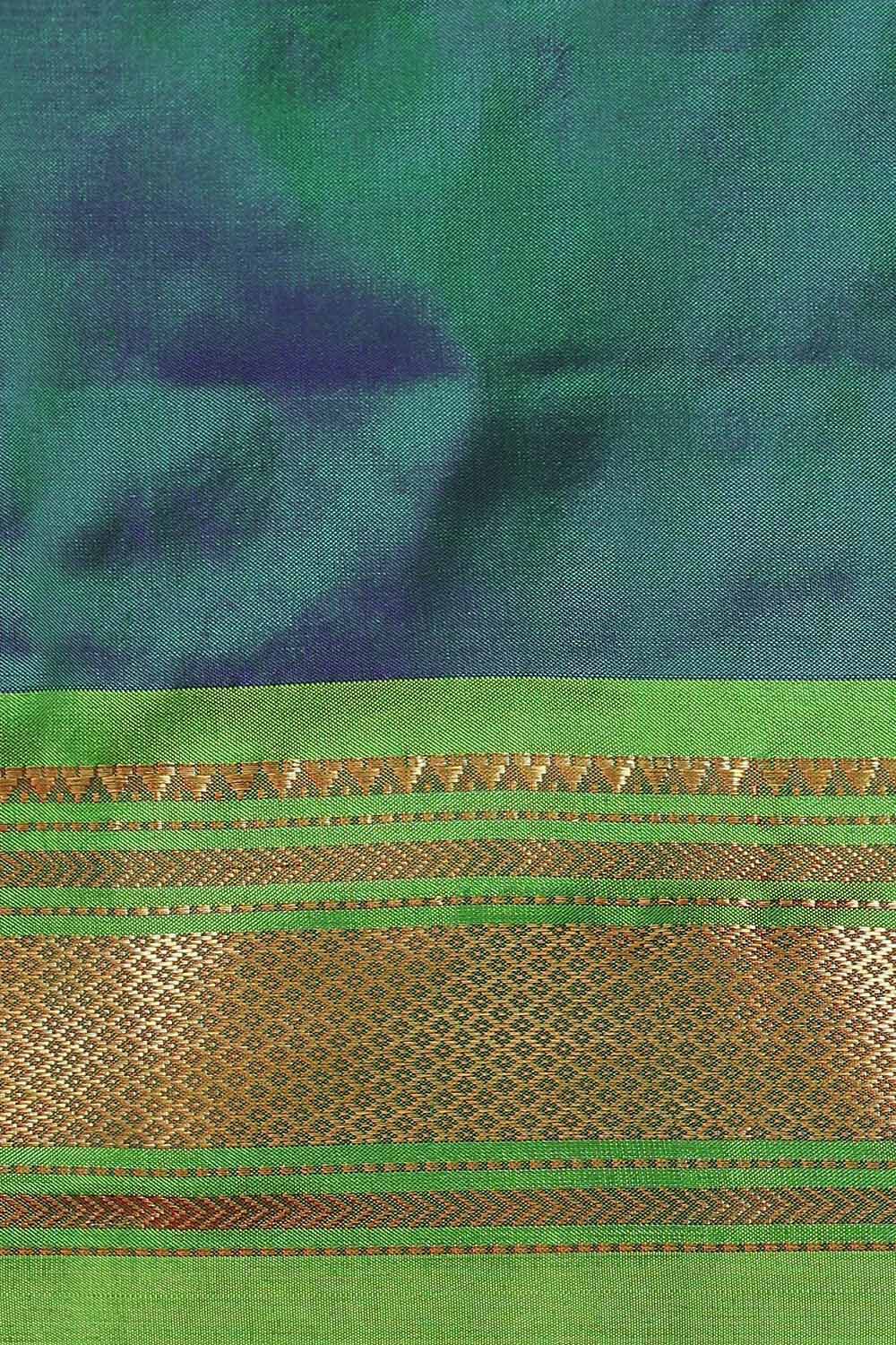 Blue Pure Silk Paithani Saree image number null