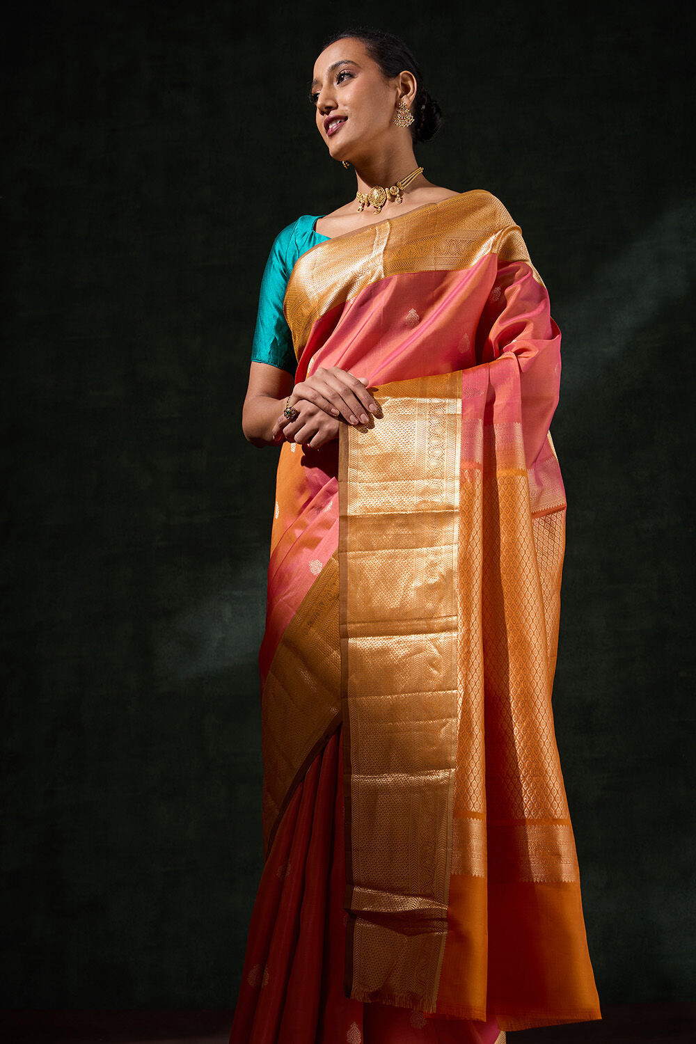Pink Woven Silk Viscose Saree image number null