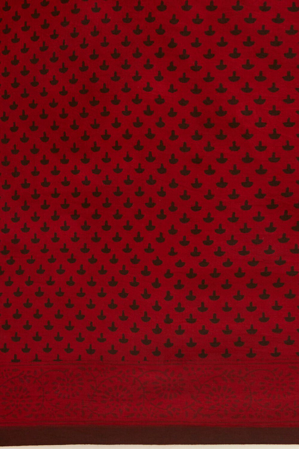 Red Pure Cotton Bagh Printed Saree image number null