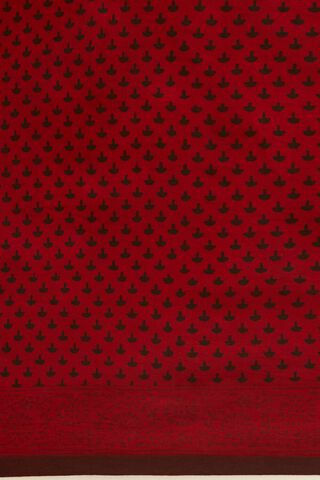 Red Pure Cotton Bagh Printed Saree thumbnail image number null