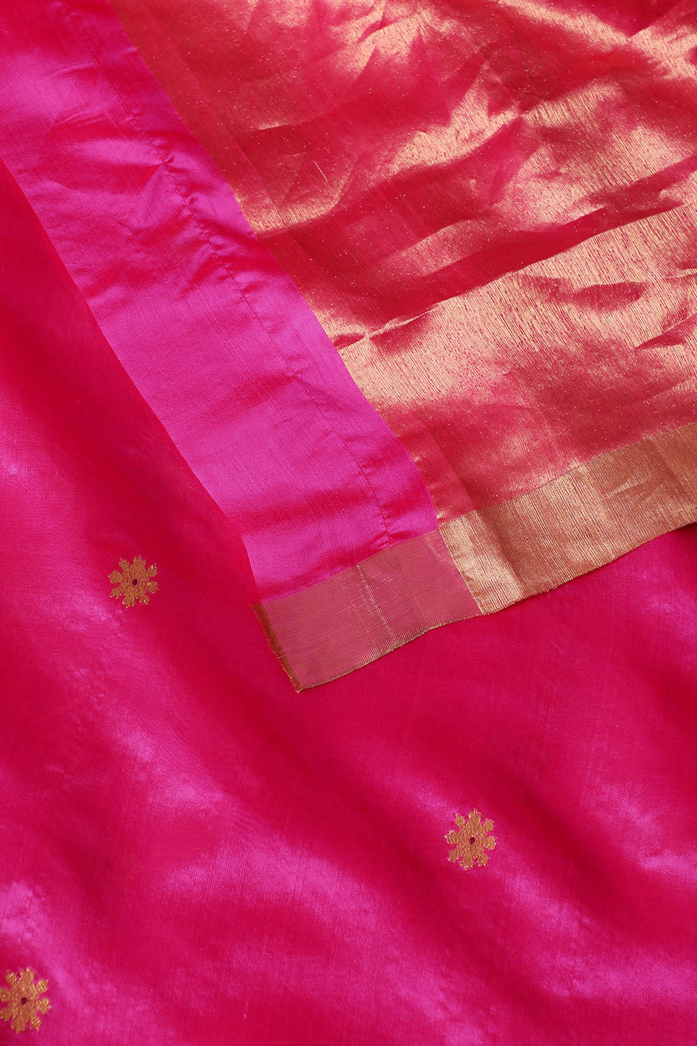Pink Pure Silk Chanderi Saree image number null