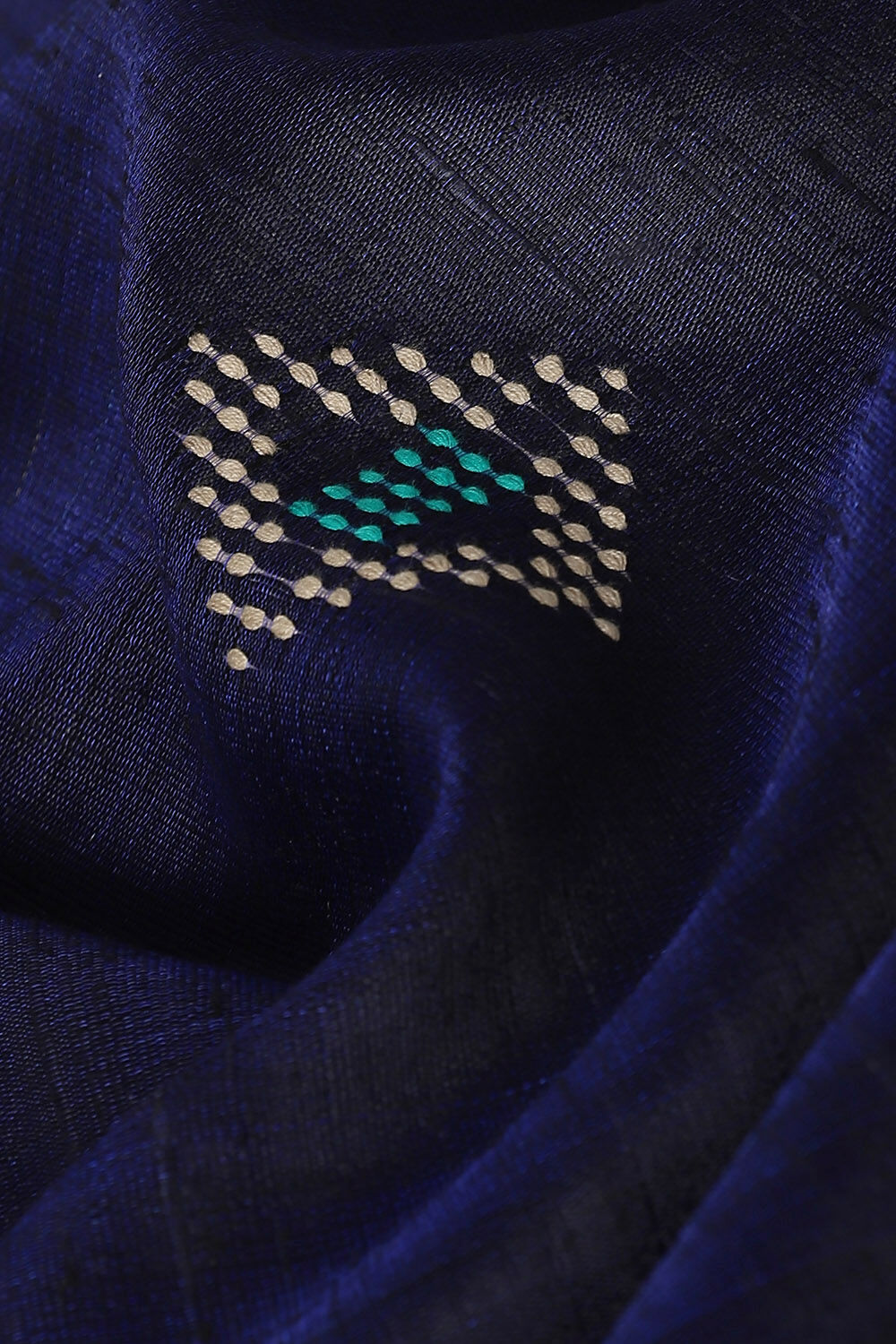 Blue Pure Tussar Silk Bhagalpuri Saree image number null