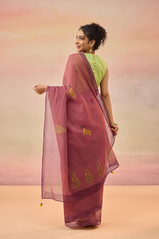 Light Red Bengal Pure Kota Hand Painted Saree thumbnail image number null