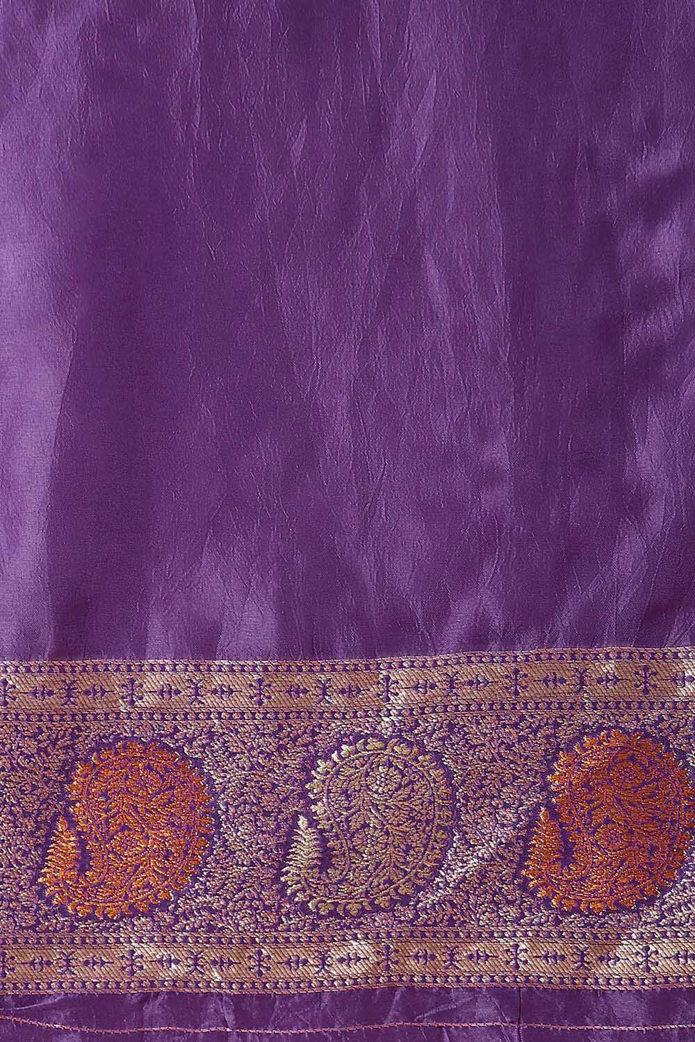 Purple Pure Luxe Vegan Saree image number null
