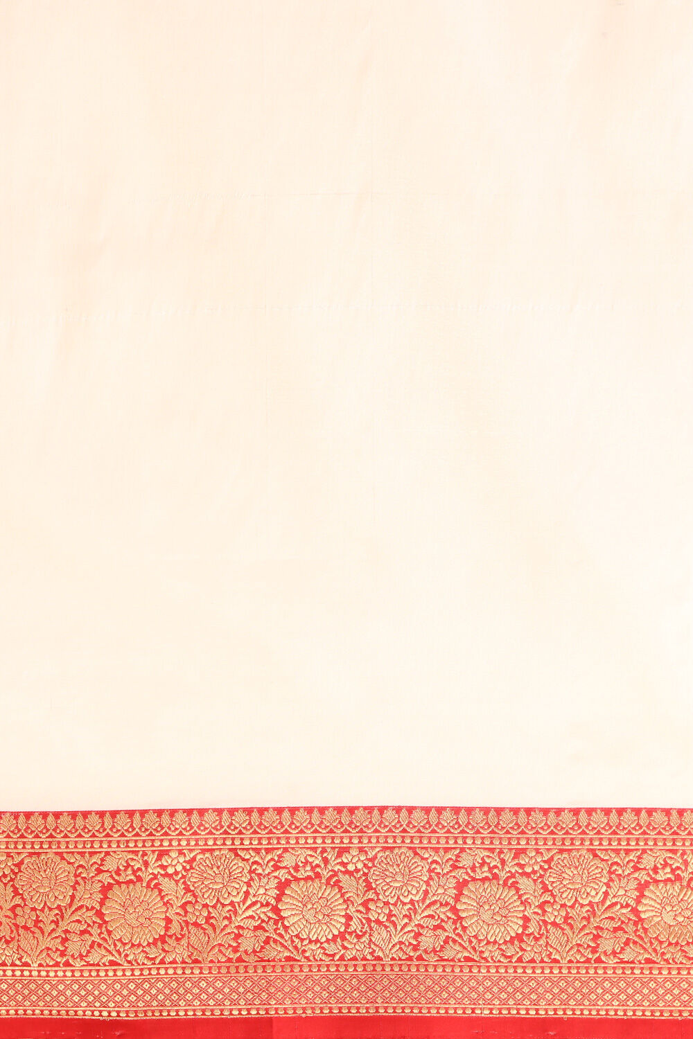 Off-White Pure Silk Kadwa Banarasi Saree image number null