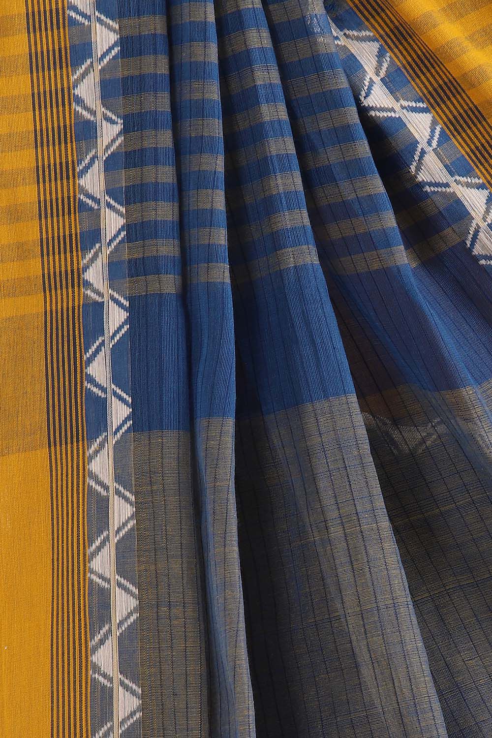 Blue Pure Cotton Naranyanpet Saree image number null