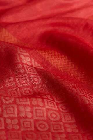 Red Pure Tussar Silk Chattisgarh Woven Saree thumbnail image number null