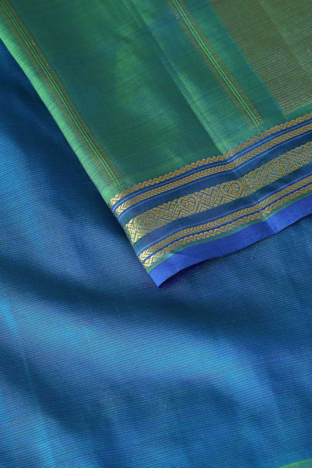 Blue Pure Silk Kanjivaram Saree image number null