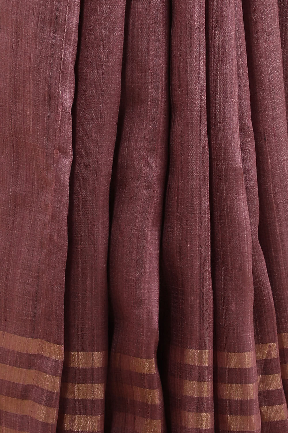 Dark Violet Pure Tussar Silk Bhagalpuri Saree image number null