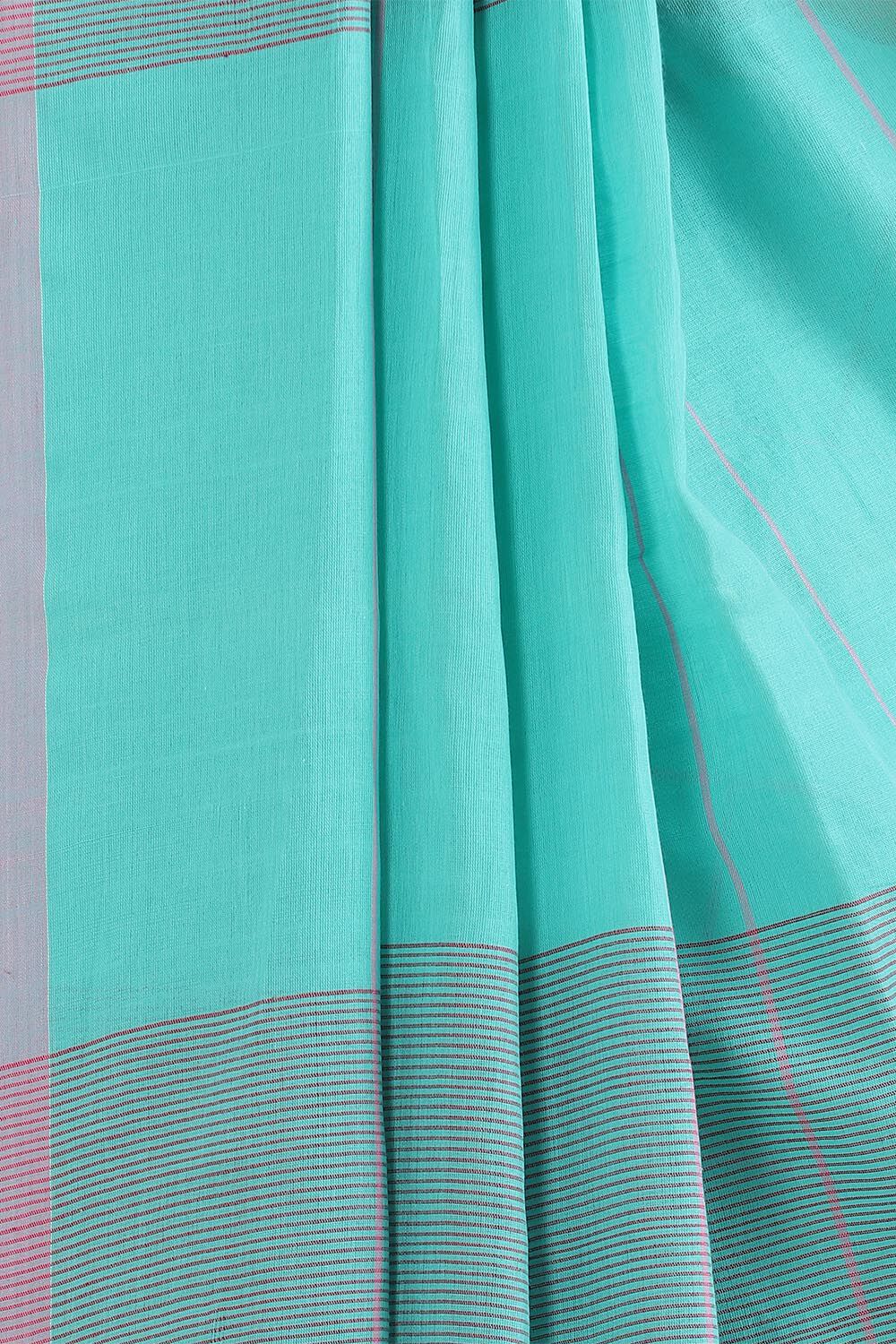 Light Green Pure Cotton Bengal Saree image number null