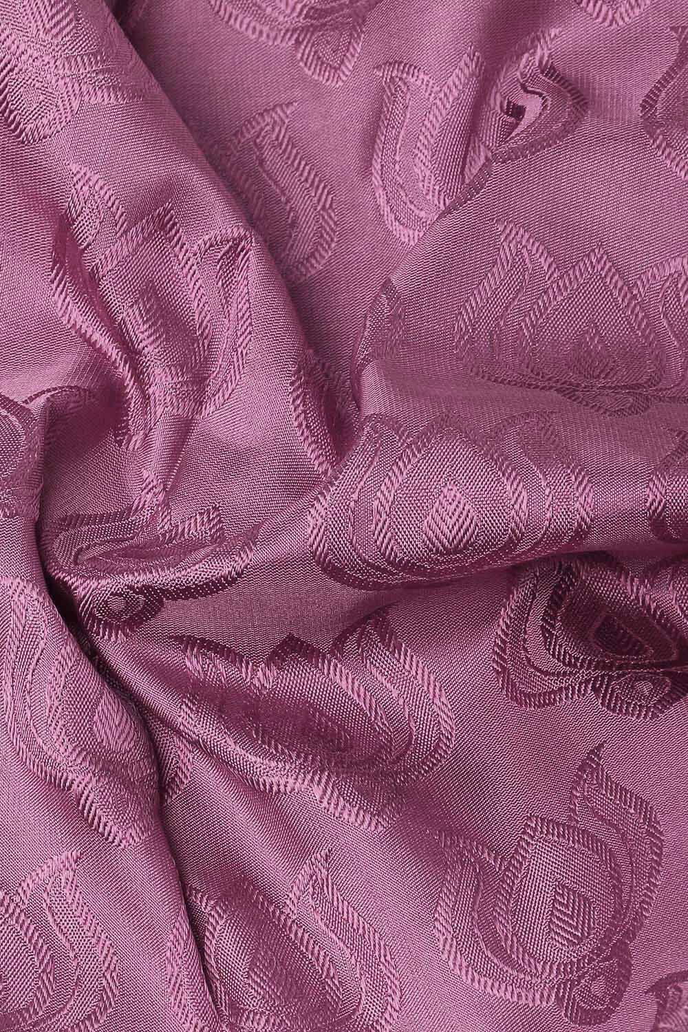 Violet Pure Silk Banarasi Tanchoi Saree image number null