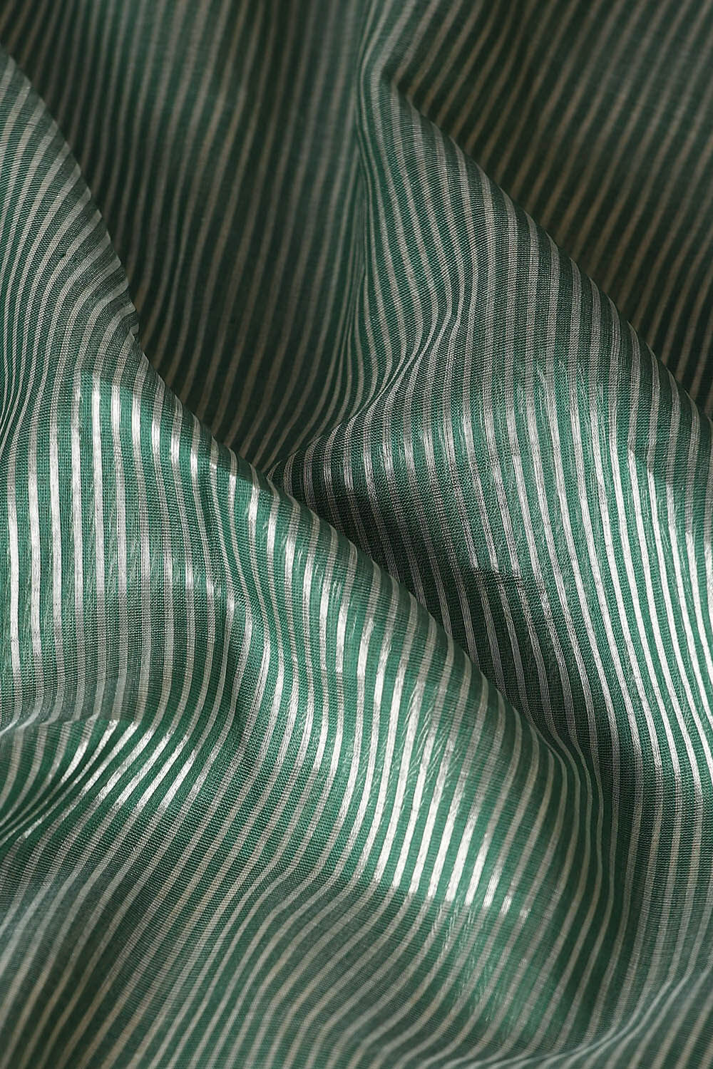 Dark Green Pure Tissue Silk Embroidered Saree image number null