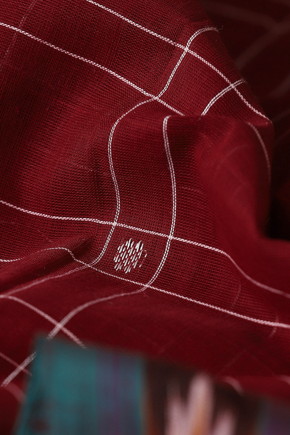 Red Pure Cotton Sambalpuri Ikat Saree image number null