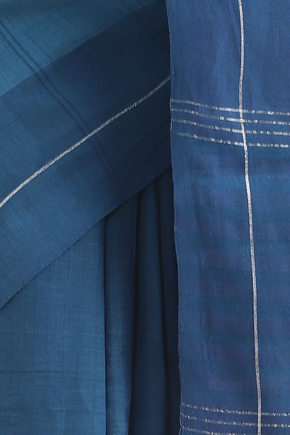 Blue Pure Cotton South Saree image number null