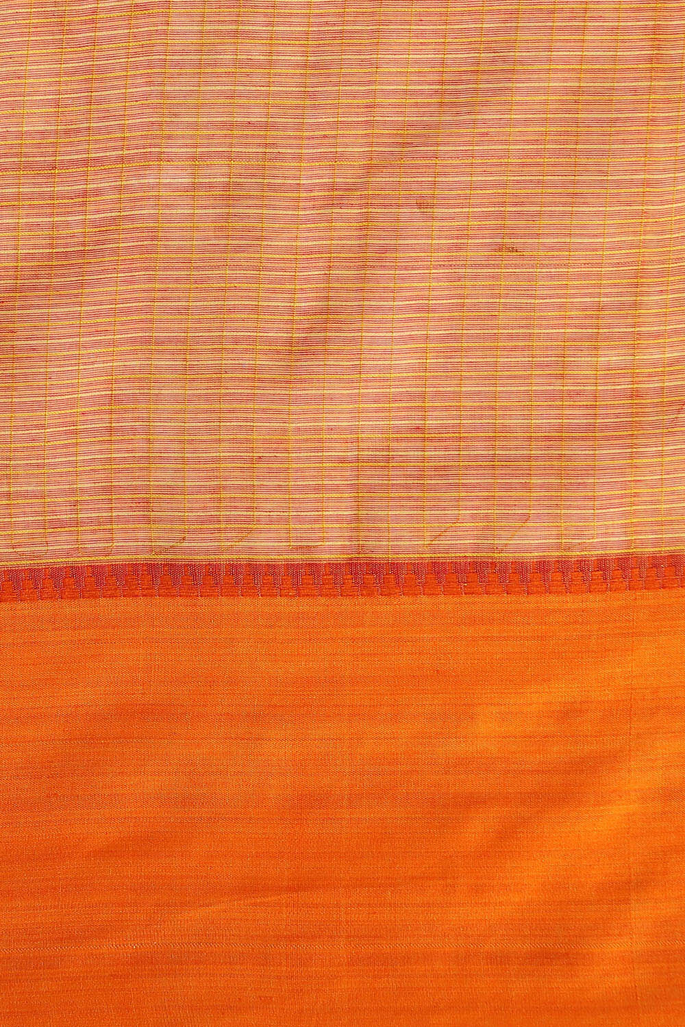 Orange Pure Cotton Naranyanpet Saree image number null