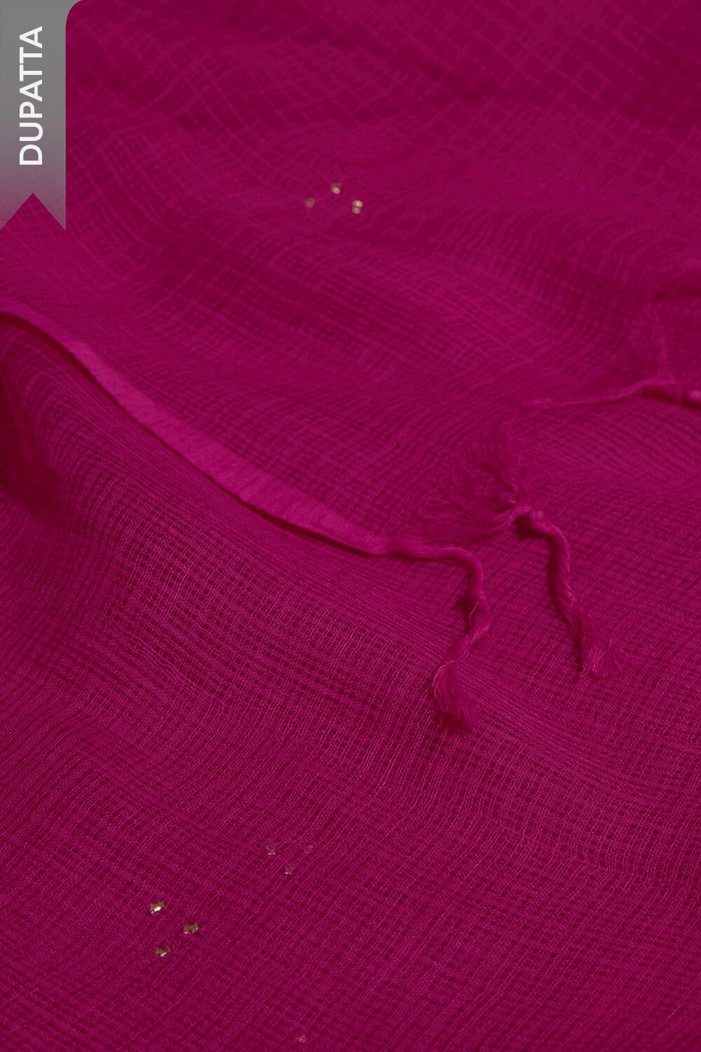 Dark Pink Block Printed Pure Silk Cotton Unstitched Suit Set image number null