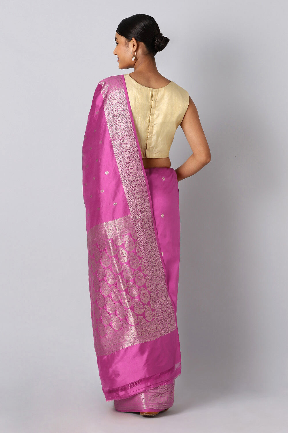 Pink Pure Silk Banarasi Saree image number null