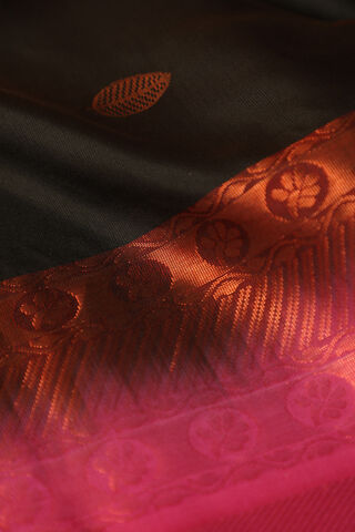 Black South Pure Silk Woven Saree thumbnail image number null