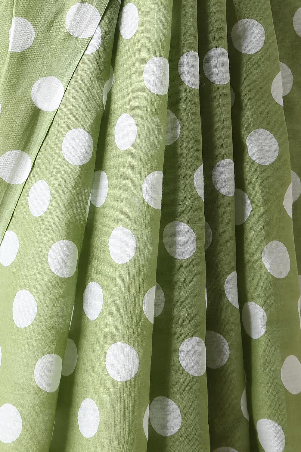 Green Pure Cotton Printed Saree image number null