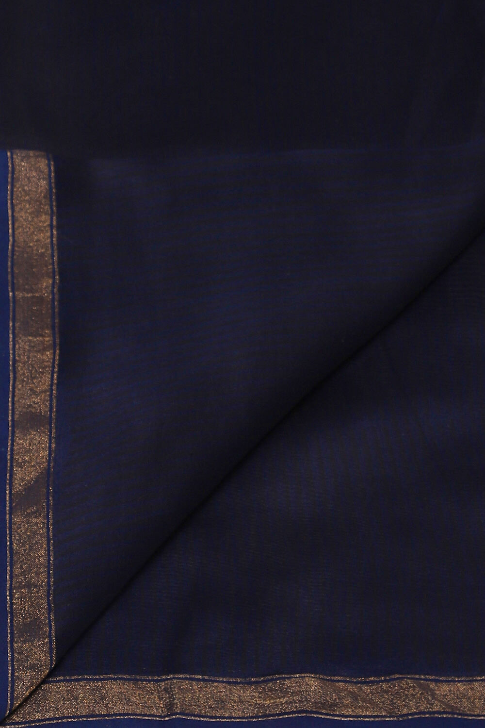 Blue Pure Silk Cotton Embroidered Saree image number null